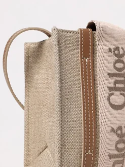 Borsa Woody Chloè in canvas e pelle