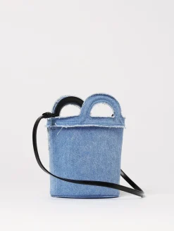 Borse a mano di jeans con fiori e logo Marni