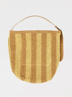 Borse a spalla in rafia a righe Alysi