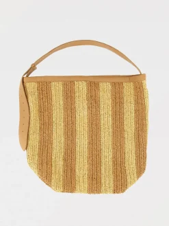 Borse a spalla in rafia a righe Alysi