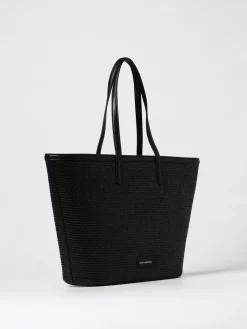 Borse tote in rafia con logo Karl Lagerfeld