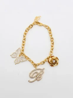 Bracciale Blumarine in ottone con ciondoli di strass