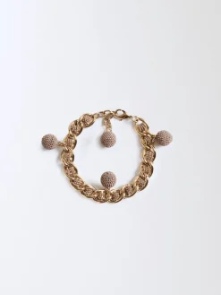 Bracciale Fabiana Filippi in ottone filo diamante con pendenti