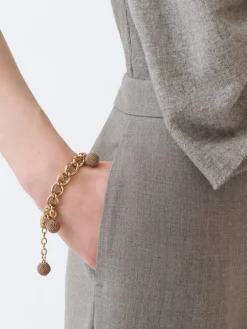 Bracciale Fabiana Filippi in ottone filo diamante con pendenti