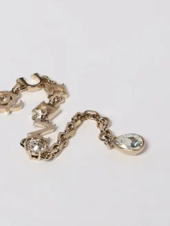 Bracciale McQueen in ottone con strass incastonati