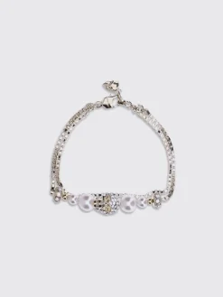 Bracciale McQueen in ottone con strass