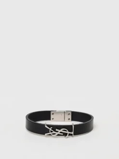 Bracciale Saint Laurent in pelle ed ottone