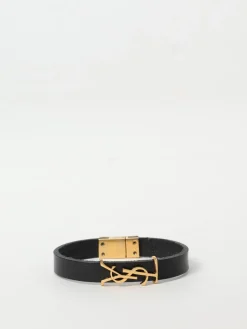 Bracciale Saint Laurent in pelle ed ottone