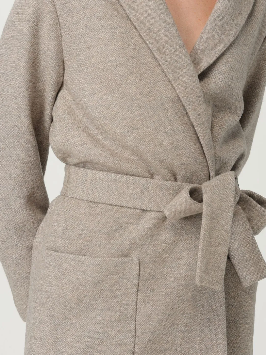 Caban a vestaglia Fabiana Filippi in lana vergine e cashmere