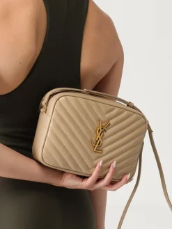 Camera bag Lou Saint Laurent in pelle trapuntata chevron