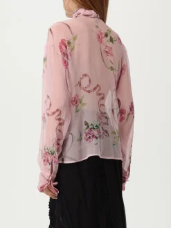 Camicia Blumarine in seta con stampa floreale