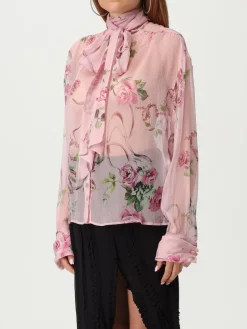 Camicia Blumarine in seta con stampa floreale