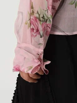 Camicia Blumarine in seta con stampa floreale