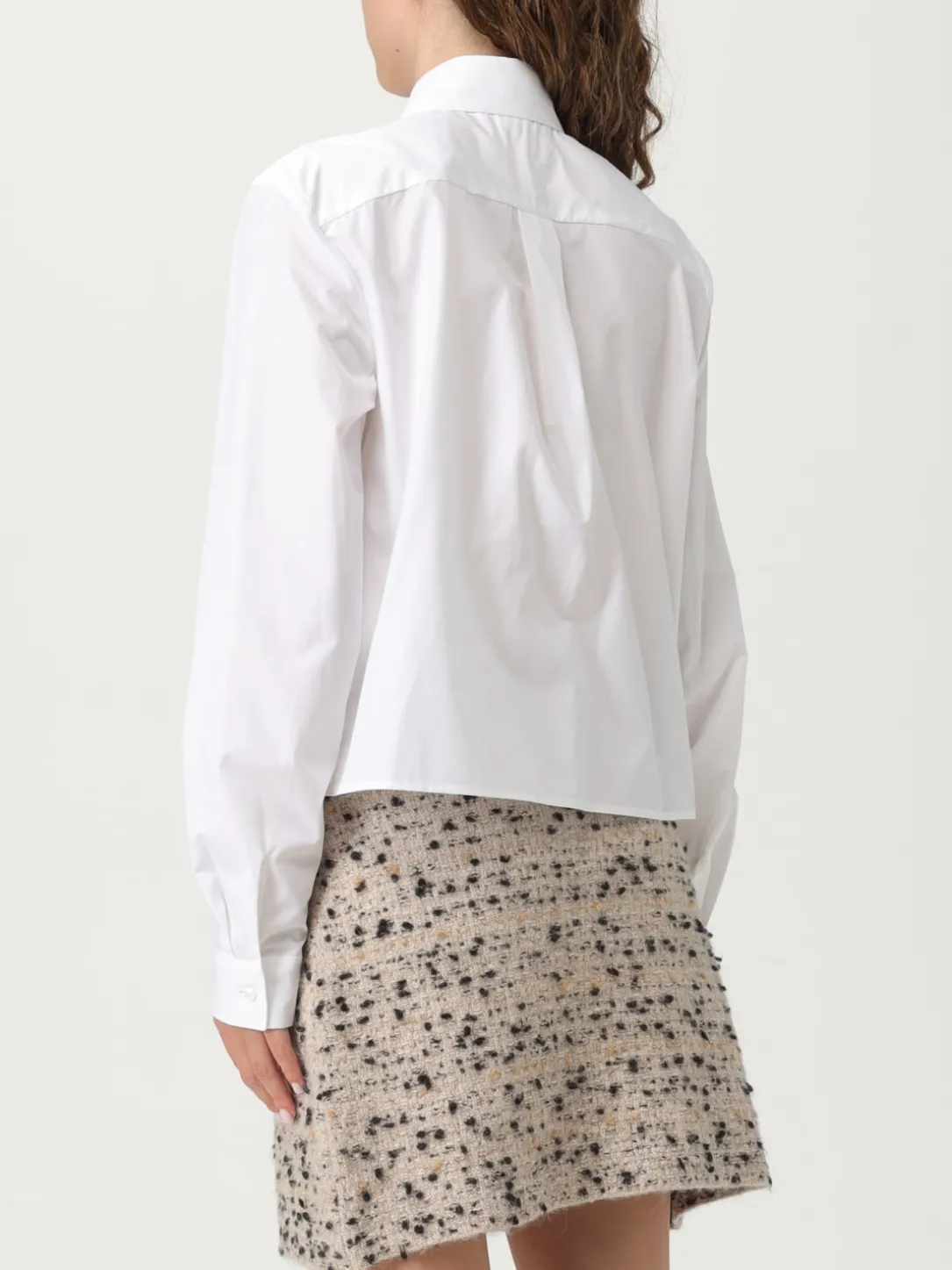 Camicia classica Fabiana Filippi in popeline con dettaglio chain