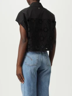 Camicia cropped Dondup in misto cotone