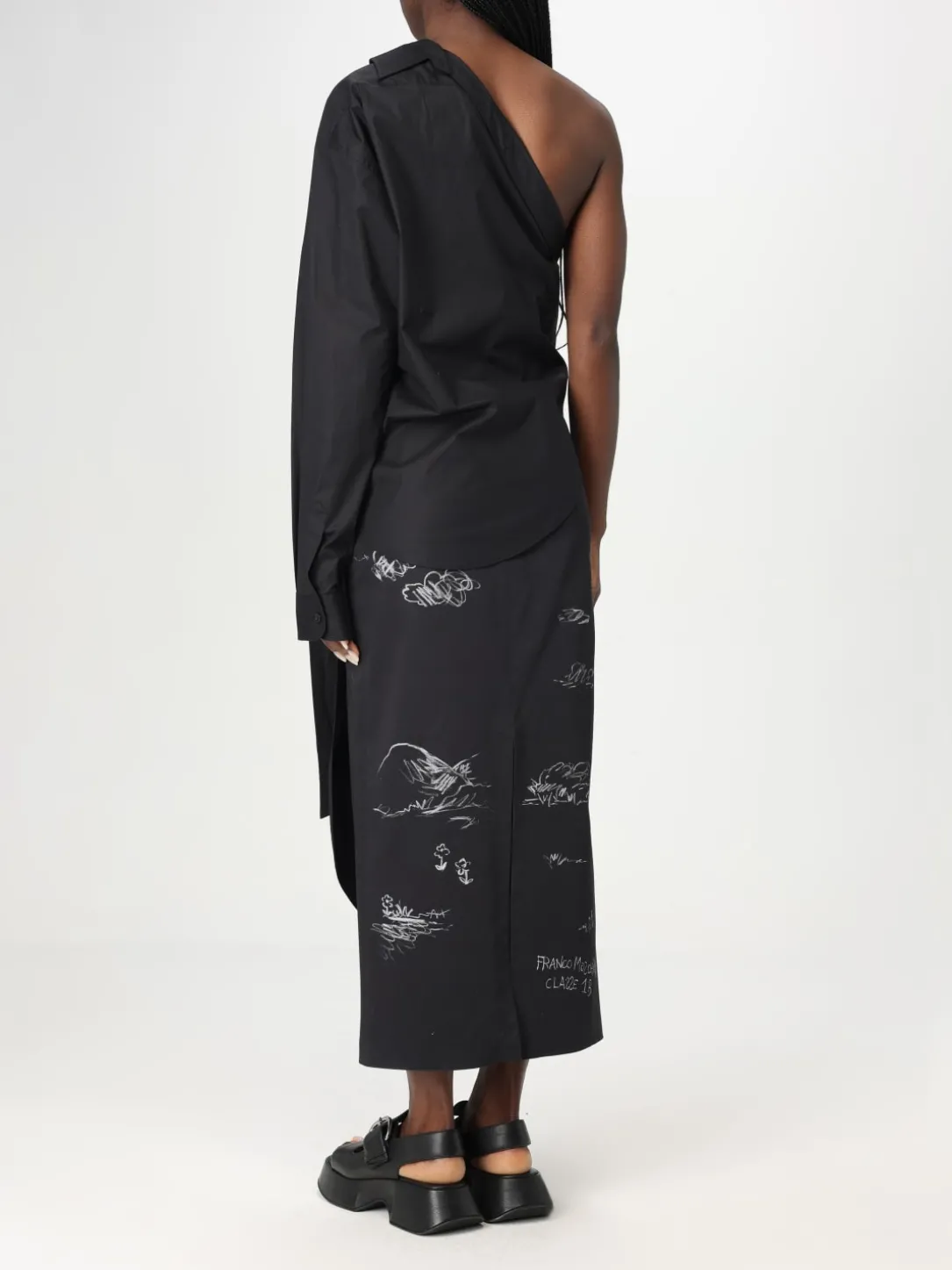 Camicia destrutturata Moschino Couture in cotone stretch