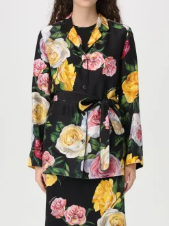Camicia Dolce & Gabbana in raso con stampa floreale