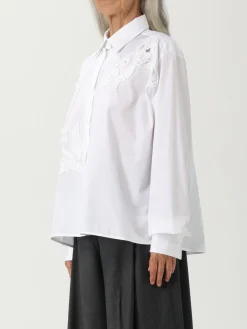 Camicia Ermanno Scervino in cotone con inserti in pizzo