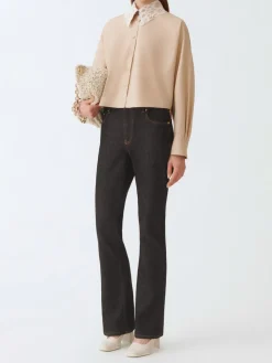 Camicia Fabiana Filippi in cotone con inserto in pizzo