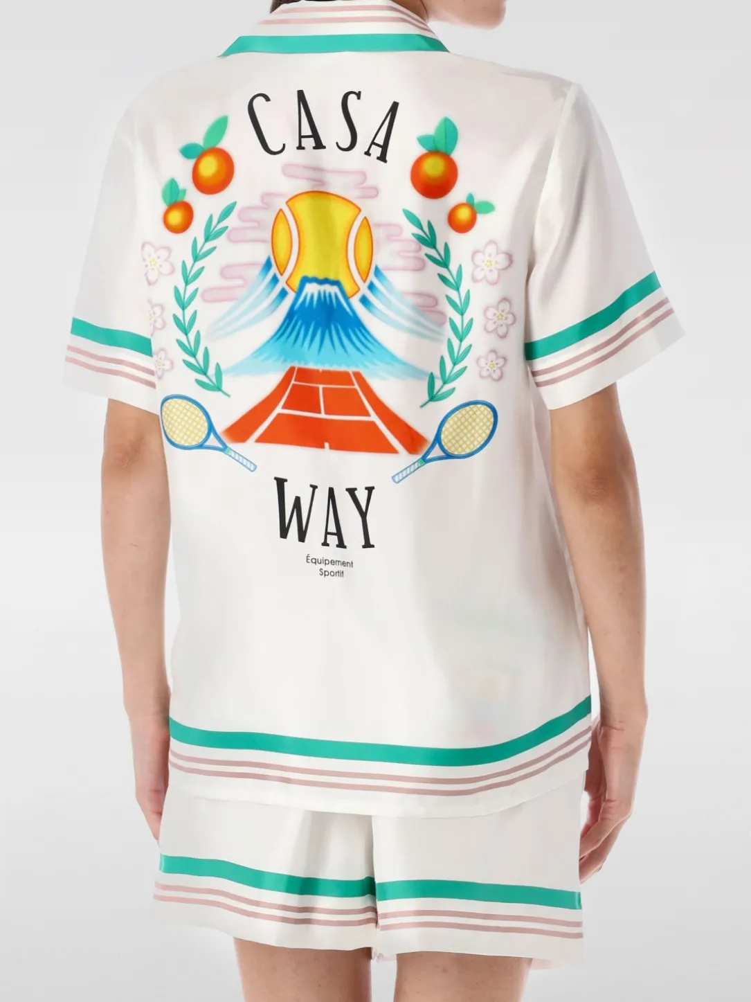 Camicia in seta stampata Casablanca