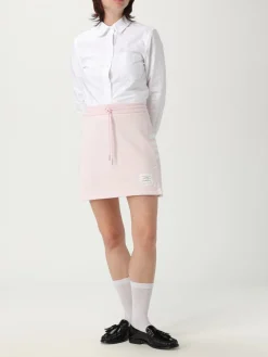 Camicia slim in cotone con logo Thom Browne