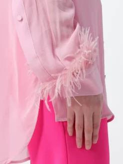 Camicia trasparente Pinko con piume