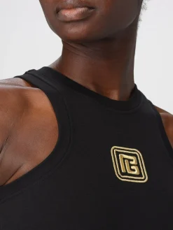 Canotta Balmain in misto cotone stretch