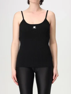 Canotta Courrèges in cotone stretch