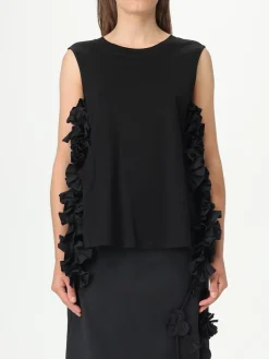 Canotta in cotone con rouches Meimeij