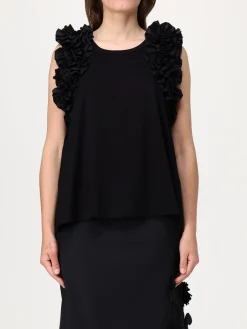 Canotta in cotone con rouches Meimeij