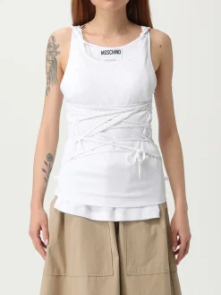 Canotta in viscosa con lacci Moschino Couture