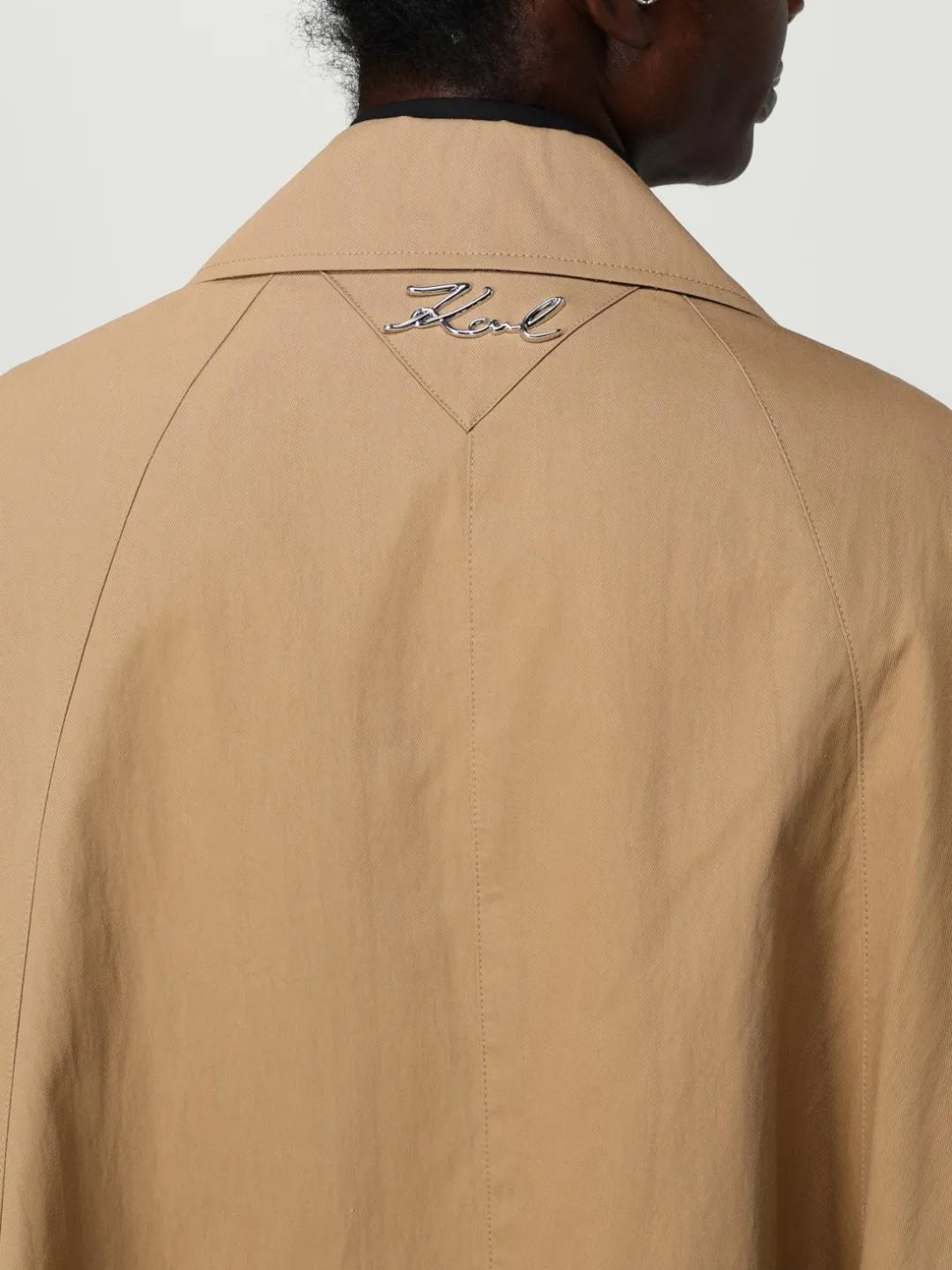 Cappa in misto cotone a doppiopetto Karl Lagerfeld