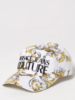 Cappello Baroque Versace Jeans Couture in cotone con stampa logo