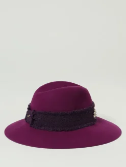 Cappello Claudette Borsalino in feltro lana con applicazione gioiello
