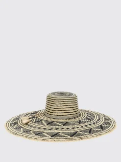 Cappello Maison Michel in rafia jacquard