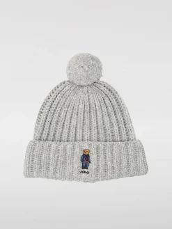 Cappello Polo Ralph Lauren in lana a coste con pompon