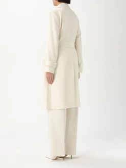 Cappotto a vestaglia con cinta in poliestere