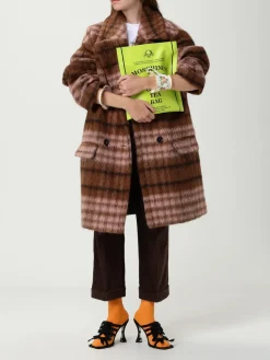 Cappotto doppopetto Moschino Couture in misto lana check