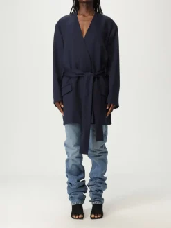 Cappotto in lana vergine a vestaglia The Attico