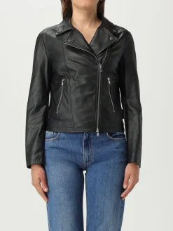 Chiodo di pelle Emporio Armani