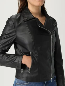 Chiodo di pelle Emporio Armani