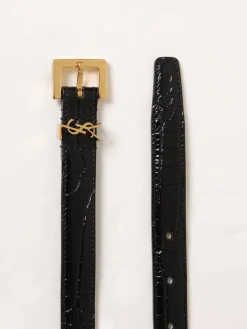 Cintura Cassandre Saint Laurent in pelle stampa cocco