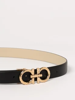 Cintura Gancini Ferragamo reversibile in pelle