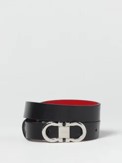 Cintura Gancini Ferragamo reversibile in pelle