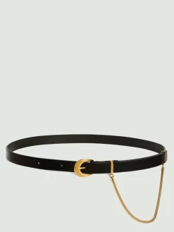 Cintura Jil Sander in pelle con maglia metallica