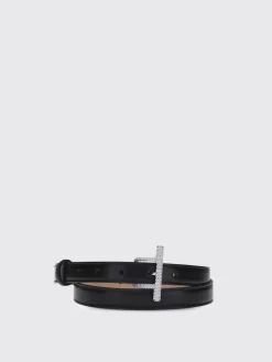 Cintura McQueen in pelle con fibbia gioiello