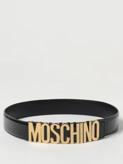 Cintura Moschino Couture in pelle spazzolata