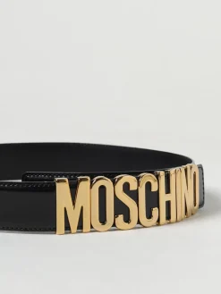 Cintura Moschino Couture in pelle spazzolata