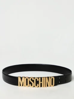 Cintura Moschino Couture in pelle con logo