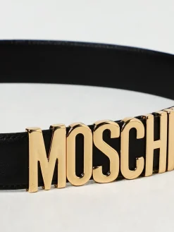 Cintura Moschino Couture in pelle con logo
